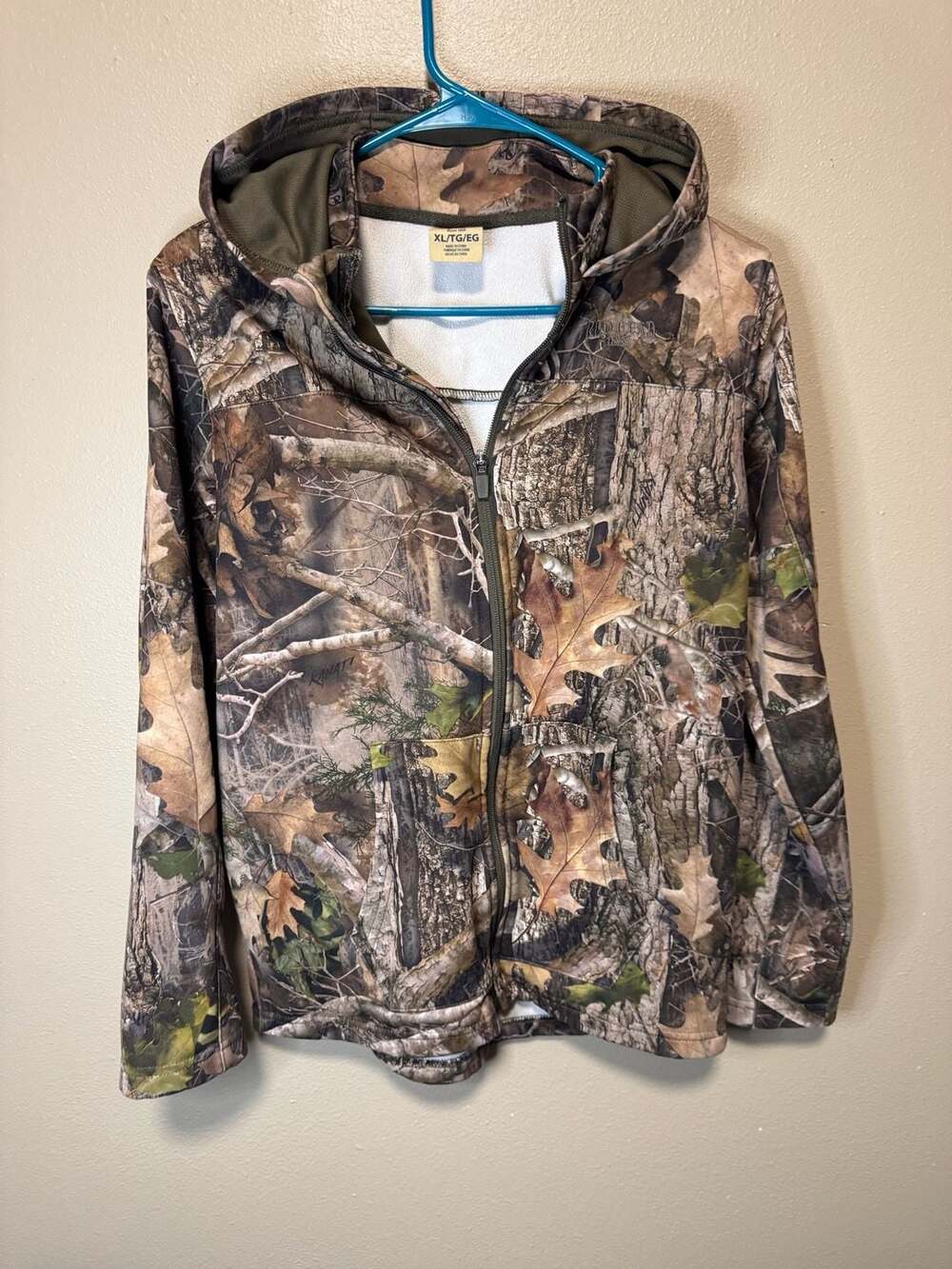 Youth RedHead Zip Up Camo Hoodie Size XL